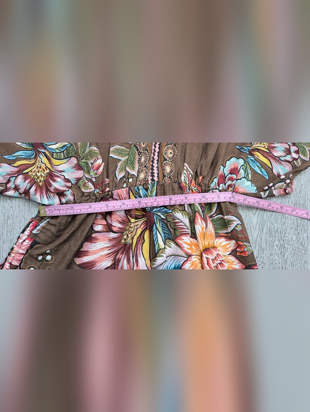 Farm Rio x Anthropologie Valentina Floral Maxi Dress XS Brown Boho Resort - Picture 10 of 17